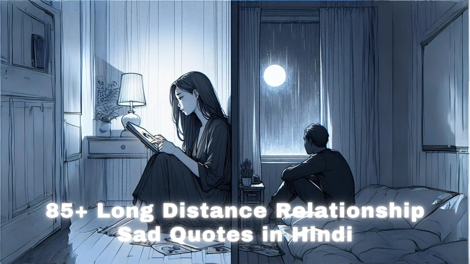 85+ Long Distance Relationship Sad Quotes in Hindi